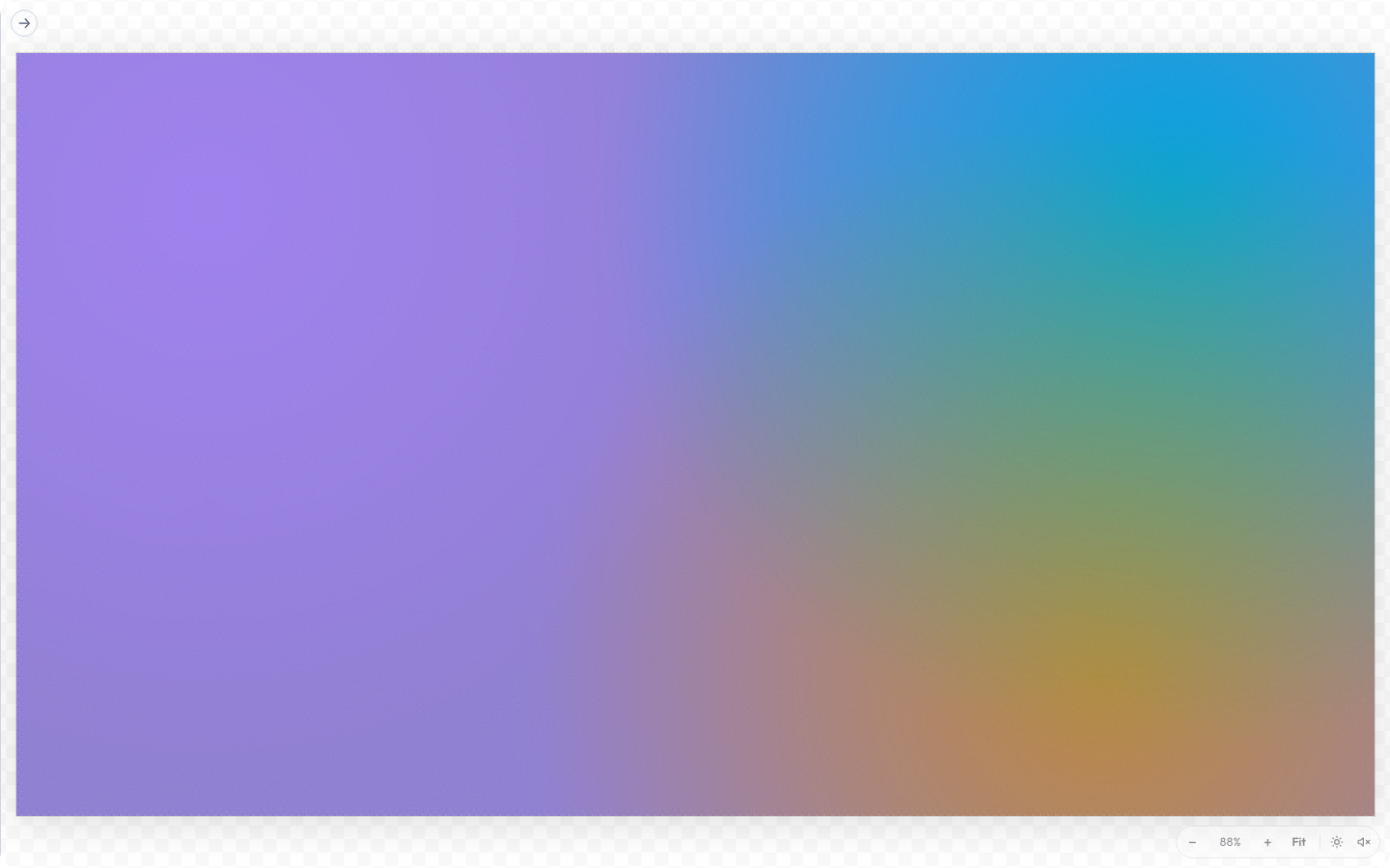 A mesh gradient whose violet, teal and amber all arrived as token references in the link rather than as hex values