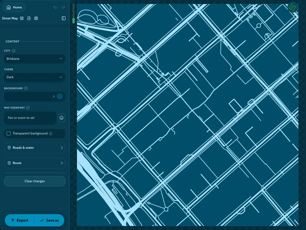 Melbourne's streets drawn in a blue brand palette