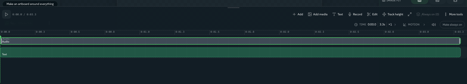 The sound strip on a selected audio clip: icon-labelled Volume with its keying diamond and Normalize, Pan, the ducking select, the Effect rack with its EQ door and Pitch - and the waveform tinted where it will play hot