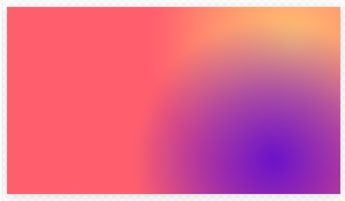 A generative gradient blooming in coral, amber and violet, one bloom per colour param